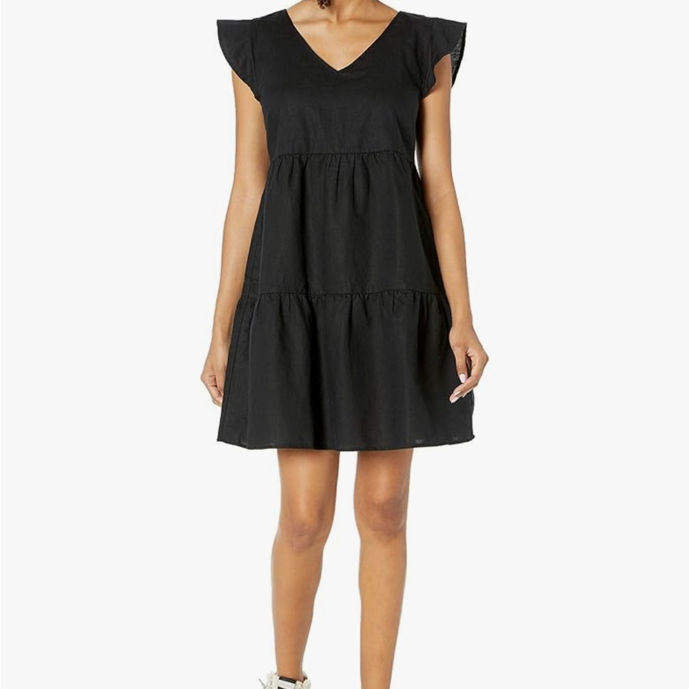NWT Goodthreads Relaxed Fit Linen blend flutter sleeve dress